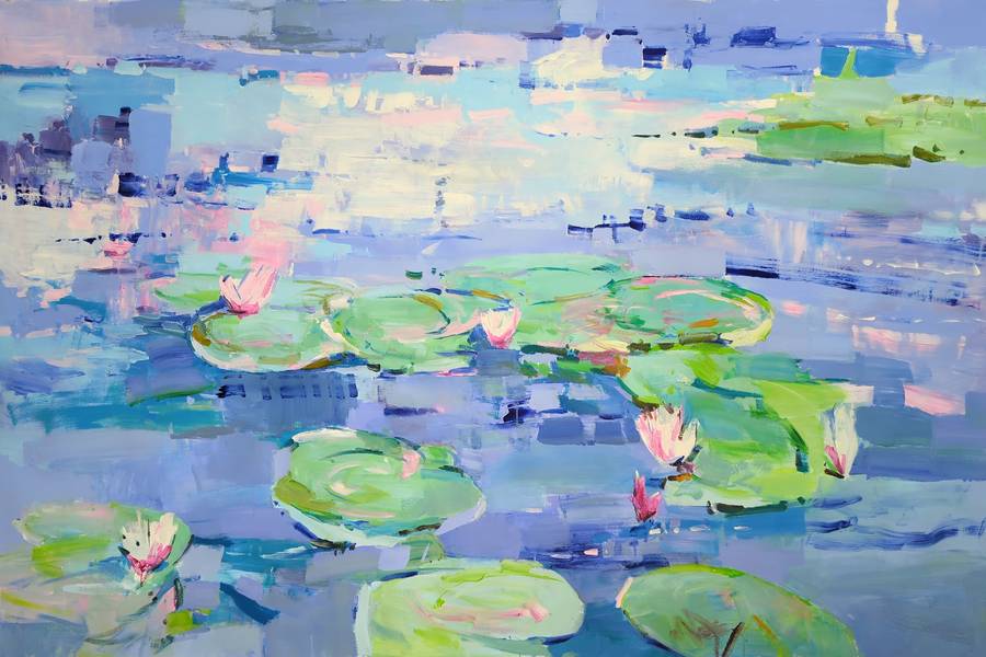Water lilies by Yehor Dulin from Monet-Style & Impressionist Paintings selection